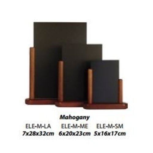 Securit Tableau Ardoise de Table Acajou - Disponibles En 3 Tailles