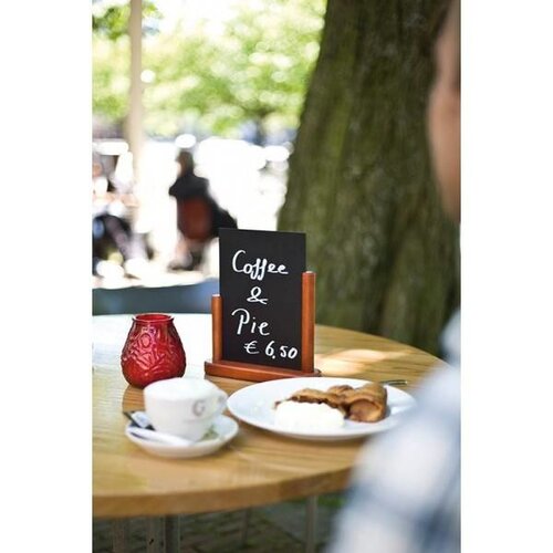 Securit Tableau Ardoise de Table Acajou - Disponibles En 3 Tailles