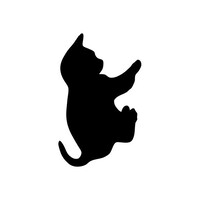 Ardoise Silhouette Chat + 1 Feutre Craie
