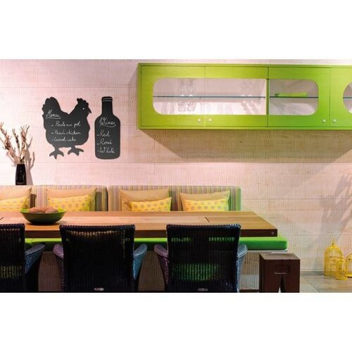 Securit Ardoise Silhouette Poule + 1 Feutre Craie