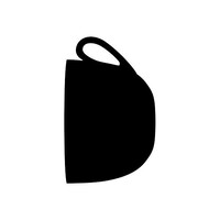 Ardoise Silhouette Tasse + 1 Feutre Craie