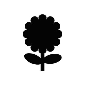 Securit Ardoise Silhouette Fleur + 1 Feutre Craie