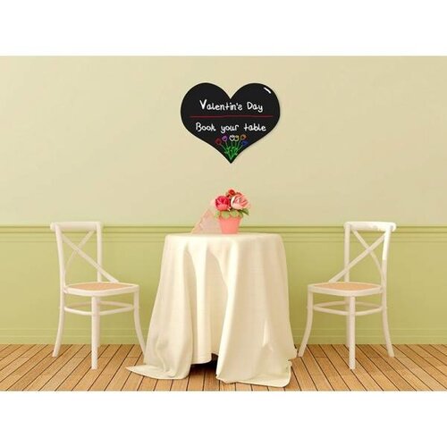 Securit Ardoise Silhouette Coeur + 1 Feutre Craie