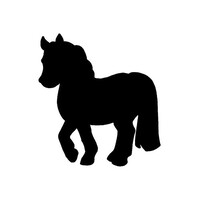 Ardoise Silhouette Cheval + 1 Feutre Craie