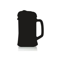 Ardoise Silhouette Bière + 1 Feutre Craie