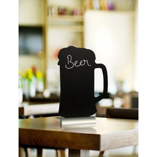 Securit Ardoise Silhouette Bière + 1 Feutre Craie