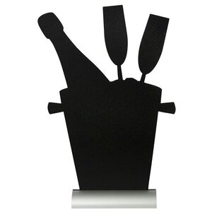 Securit Ardoise Silhouette Champagne + 1 Feutre Craie