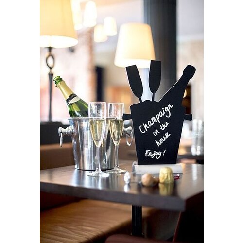 Securit Ardoise Silhouette Champagne + 1 Feutre Craie