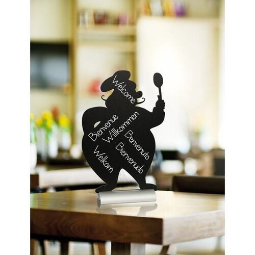 Securit Ardoise Silhouette Chef + 1 Feutre Craie