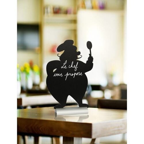 Securit Ardoise Silhouette Chef + 1 Feutre Craie