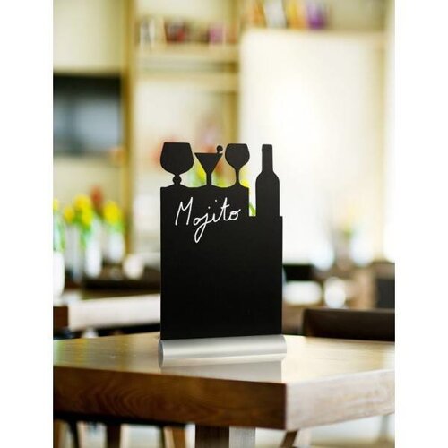 Securit Ardoise Silhouette Cocktail + 1 Feutre Craie