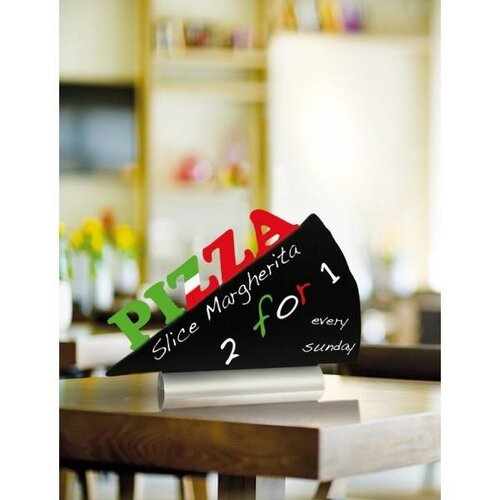 Securit Ardoise Silhouette Pizza + 1 Feutre Craie