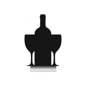 Securit Ardoise Silhouette Vin + 1 Feutre Craie