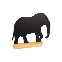 Ardoise Silhouette Éléphant + 1 Feutre Craie Blanc