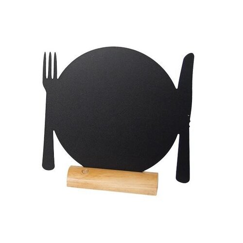 Securit Ardoise Silhouette Assiette + 1 Feutre Craie Blanc