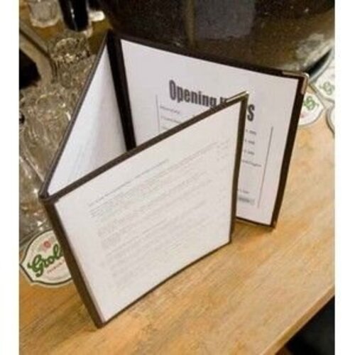 Securit Protège-Menus Simple A4 - Transparent Crystal - Lot de 3 Pièces