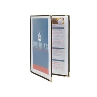 Protège-Menus Double A4 - Transparent Crystal - Lot de 3 Pièces