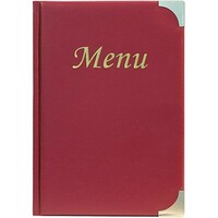 Protège-Menu Basic A5 Bordeaux