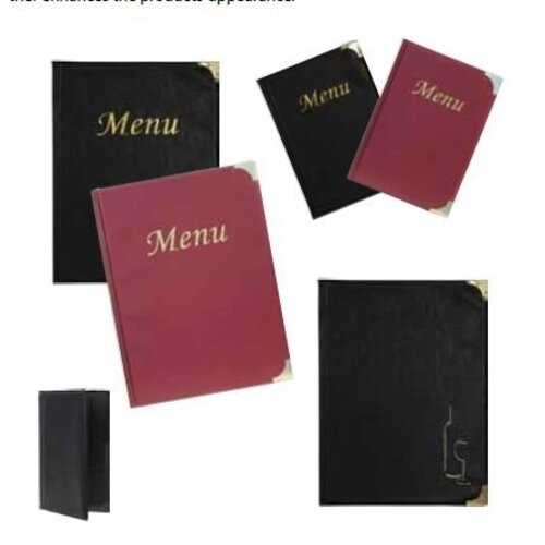 Securit Protège-Menu Basic A5 Bordeaux