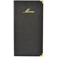 Protège-Menu Classic A4 - Long - Noir