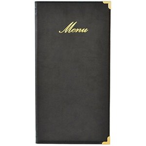 Securit Protège-Menu Classic A4 - Long - Noir