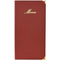 Protège-Menu Classic A4 - Long - Bordeaux