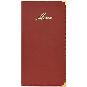 Securit Protège-Menu Classic A4 - Long - Bordeaux