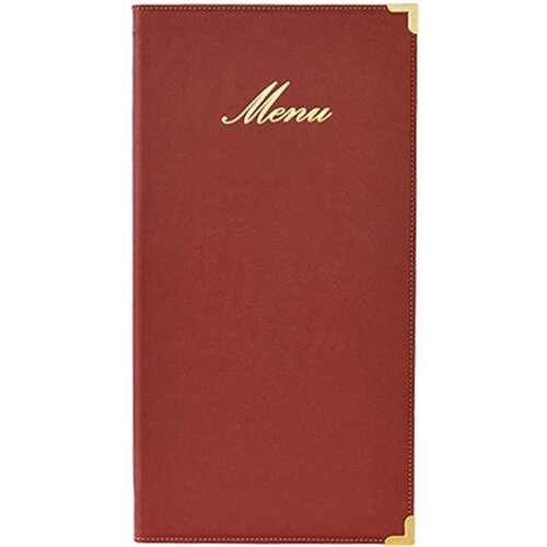 Securit Protège-Menu Classic A4 - Long - Bordeaux