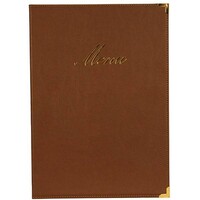 Protège-Menu Classic A4 - Marron