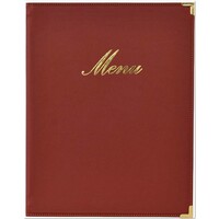 Protège-Menu Classic A4 - Bordeaux