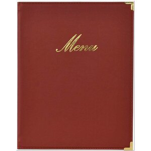 Securit Protège-Menu Classic A4 - Bordeaux