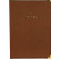 Protège-Menu Classic A5 - Marron