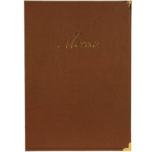 Securit Protège-Menu Classic A5 - Marron