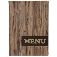 Protège-Menu Design Wood A4