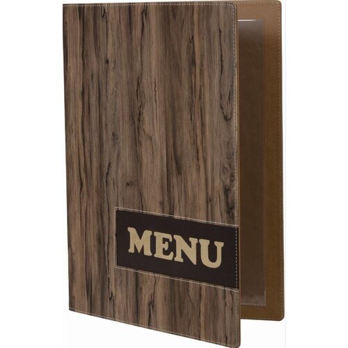 Securit Protège-Menu Design Wood A4