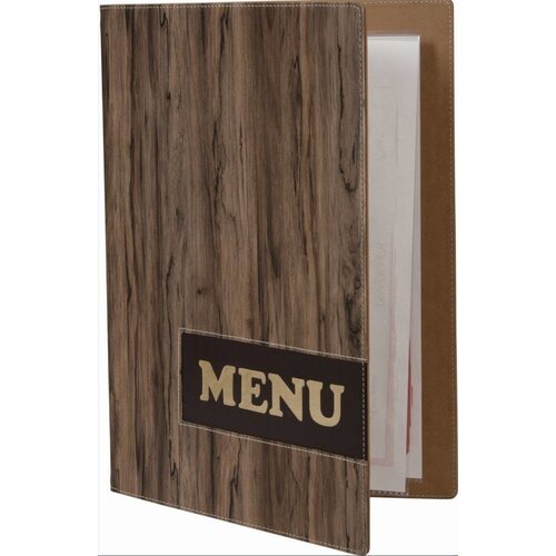 Securit Protège-Menu Design Wood A4