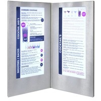 Protège-Menu LED A4 Long - Argent