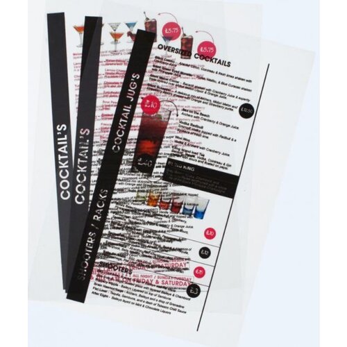 Securit Protège-Menu LED A4 DOUBLE - Noir Securit Protège-Menu LED A4 DOUBLE - Noir