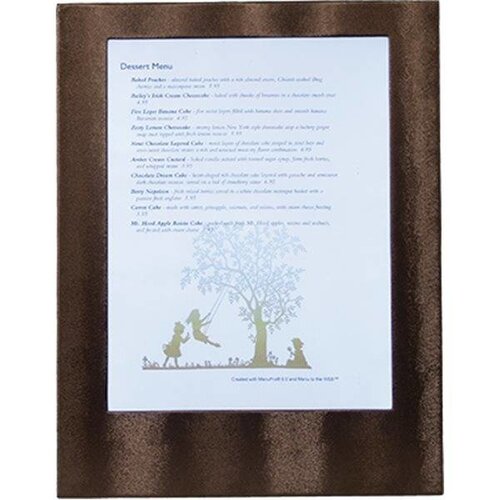 Securit Protège-Menu LED A4 SIMPLE - Cuivre