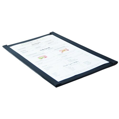 Securit Protège-Menu A4 Noir - Magnétique