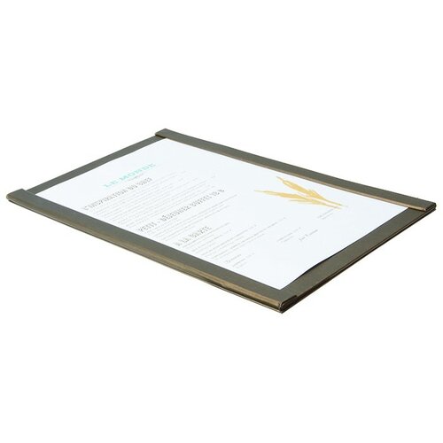 Securit Protège-Menu A4 Marron - Magnétique