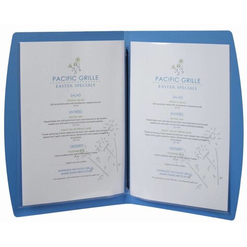 Securit Protège-Menu Rio A4 - Respectueux De l’Environnement - Bleu