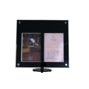 Securit Vitrine d'Affichage Menus Acryl | 2x A4 | LED | PIED VENDU SEPAREMENT