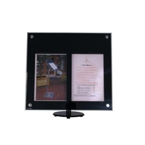 Securit Vitrine d'Affichage Menus Acryl | 2x A4 | LED | PIED VENDU SEPAREMENT
