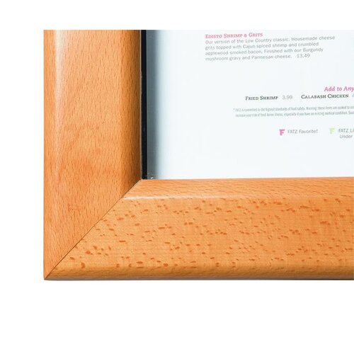 Securit Vitrine d'Affichage Menus 4x A4 - LED - Couleur Teck | PIED VENDU SEPAREMENT