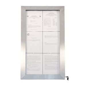 Securit Vitrine d'Affichage Menus | 6x A4 | LED | PIED VENDU SEPAREMENT