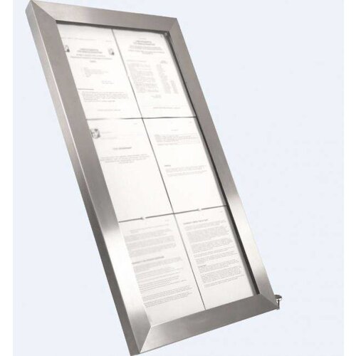 Securit VVitrine d'Affichage Menus | 6x A4 | LED | PIED VENDU SEPAREMENT