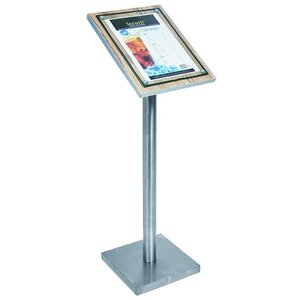 Securit Vitrine D'Affichage Menus en Chêne | 1xA4 | PIED VENDU SEPAREMENT