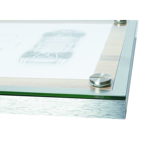 Securit Vitrine D'Affichage Menus en Chêne | 1xA4 | PIED VENDU SEPAREMENT