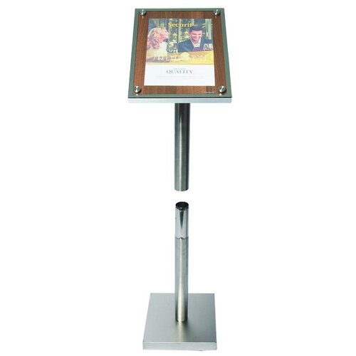 Securit Vitrine D'Affichage Menus en Chêne | 1xA4 | PIED VENDU SEPAREMENT